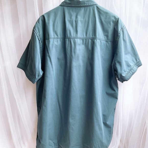 Blue Short Sleeve Utility Collared Pocket Shirt XL - Picture 6 of 9